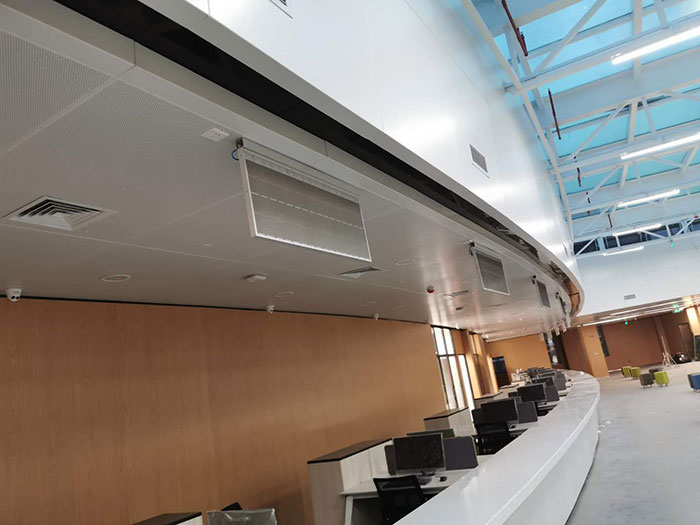 德利僼光電助力湖南省政府辦公大廳建設(shè)加裝led透明顯示屏窗口