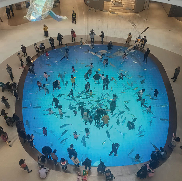 大型商場led地磚屏案例：宏發(fā)地產(chǎn)-深圳大仟里