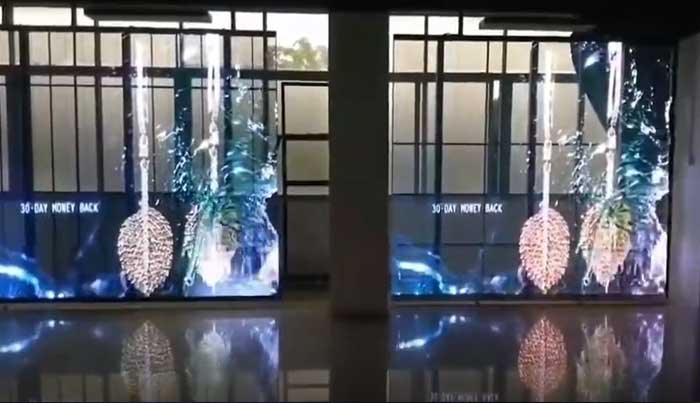 led透明屏珠寶案例