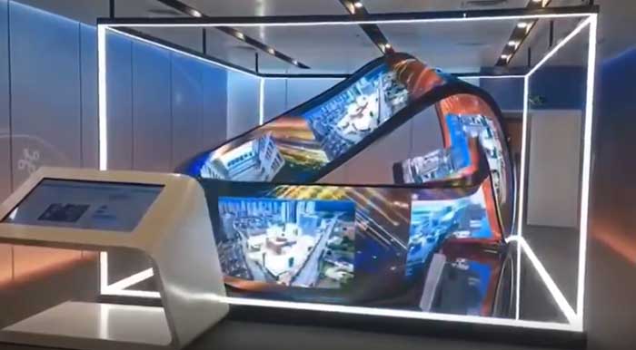 led貼膜透明屏案例